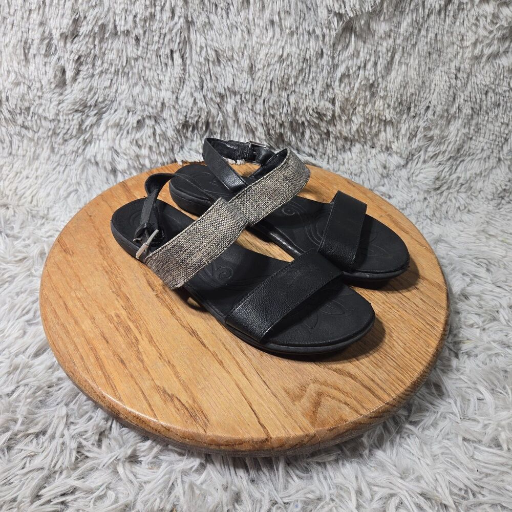 B.O.C. "Boyle" Black Weave Sandals Women 8M Fabric Strappy Fashion Thong Z10209